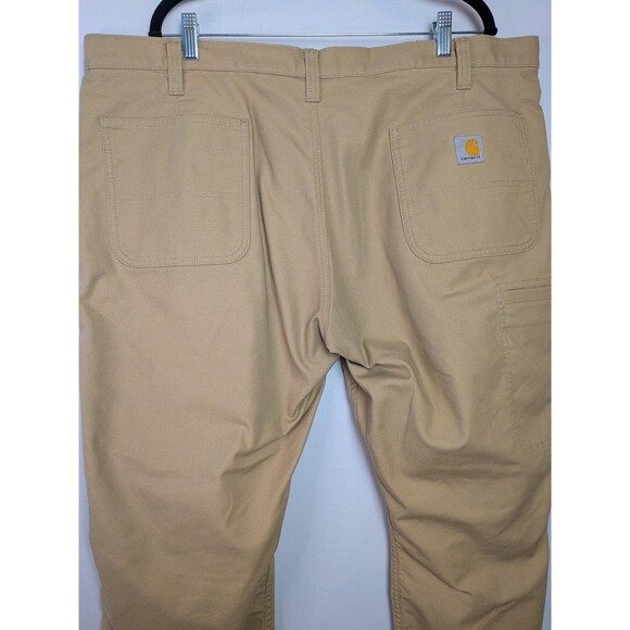 Carhartt Work Pants Mens 42x30 Rugged Flex Relaxed Fit Canvas Tan Khaki BN3109-M - Picture 11 of 16